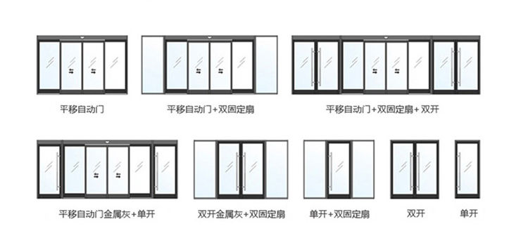 單開、雙開自動門樣式圖片